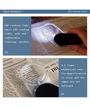 3.5X Handheld Portable Foldable LED Light Reading Magnifier Old People Low Vision Macular Degeneration Reading Made in China - Buy Online on GoSupps.com