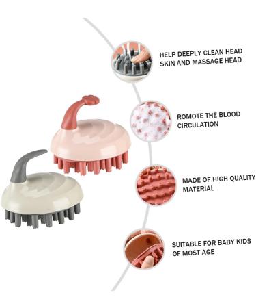 Tovinanna 2-Piece Shampoo Comb & Scalp Massage Brush | Shower & Bath Hair Cleaning Brush for Adults & Kids - Buy Online on GoSupps.com