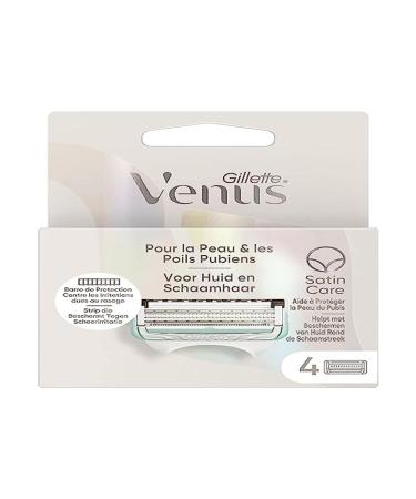 Gillette Venus Razor Blades for Skin and Pubic Hair for Women 4 Pieces 4 pieces (1 pack)