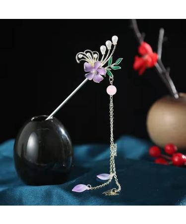 URFEDA Chinese Flower Hair Stick Vintage Hair Sticks Shiny Rhinestone Hair Chopsticks Elegant Hair Stick Hair Accessories Metal Hair Sticks for Decorative Hair Solid Hairstyle for Women Girls - Buy Online on GoSupps.com
