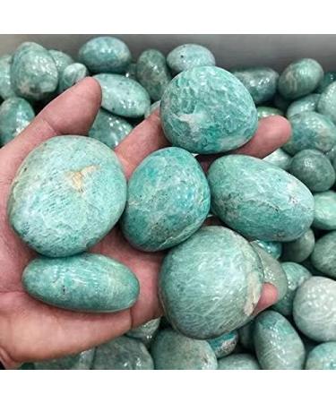 80g-120g Polished Natural Amazonite Tumbled Stones Crystal Palm Stone 1pc Chakra Reiki Balancing - Buy Online on GoSupps.com