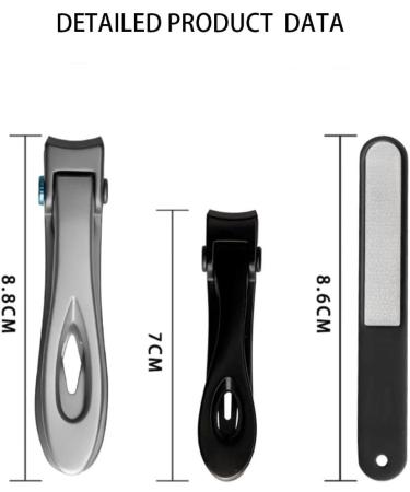 Nail Clippers Set 3 Piece Fingernail Toenail Clippers for Thick Nails Large Openning Nail Clippers Nail Clipper for Adult Men Women Seniors with Protable Storage Box - Buy Online on GoSupps.com