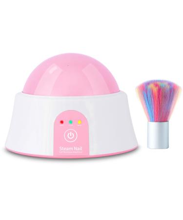 Electric Nail Soaking Bowl Gel Nail Polish Remover Acrylic Dip Powder Remover Soak Off Bowl with Nail Art Brush ISGR-01 Pink