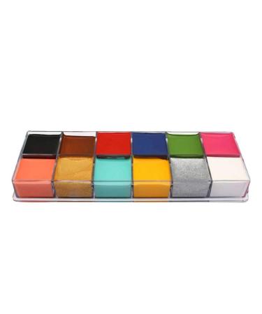 Minkissy 12 Colors Special Effect Makeup Palette Face Body Paint Pigment Grease Paint for Performance Party Halloween