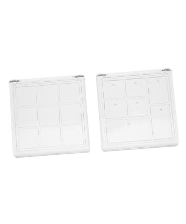 Beatifufu 4pcs eyeshadow palette plastic pallet eyeshadow powder container Eyeshadow Case cosmetic Storage Box 8x1cm As Shown