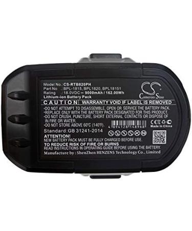 Shop Battery Replacement for Ryobi - Compatible with BPP-1817M P102 P103 P104 P105 & More | International Shipping Available - Buy Online on GoSupps.com