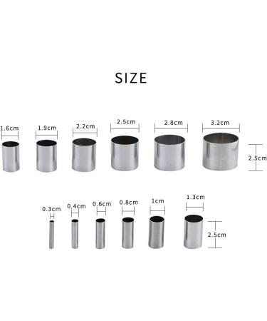 Fireboomoon 12 PCS Stainless Steel Hollow Punch Cutter Set with Storage Case - Round Circle Cutters for Polymer Clay and Pottery Crafts - Buy Online on GoSupps.com