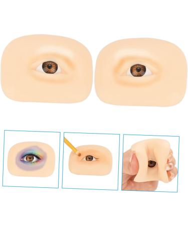 NOLITOY 1 Set Makeup Practice Skin Eyeshadow Eye Makeup Board Makeup Silicone Skin Training Board Thicken 6.90X5.20X1.40CM Assorted Color - Buy Online on GoSupps.com