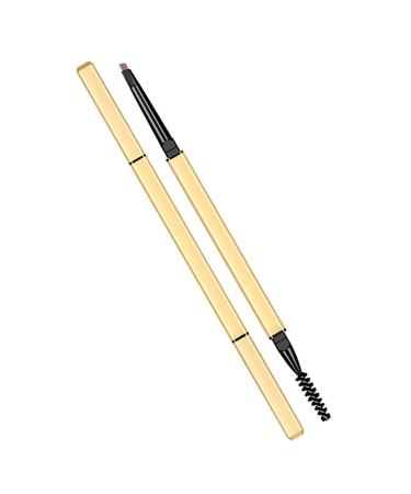 Shanrya Cosmetic Eyebrow Pencil Double Head Spiral Eyebrow Pencil for Parties (Light Coffee Color)