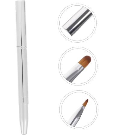 Ipetboom Double Ended Lipstick Brush Lip Double Ended Makeup Brush Makeup Lip Women Makeup Brush Cosmetic Multifunctional Brush Artificial Fiber Miss 12x1x1cm Silver - Buy Online on GoSupps.com