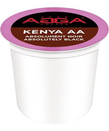 Caf Agga - Kenya AA Coffee Pods - Dark Roast Espresso - 100% Arabica - Recyclable - Keurig & K-Cup Compatible Capsules - 6 Boxes of 16 Pods(96 Pods) - Buy Online on GoSupps.com