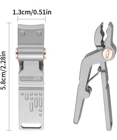 Stainless Steel Alligator Bionic Nail Clipper - Large Opening Anti-Splash Design - Perfect for Travel and Home Use - Buy Online on GoSupps.com