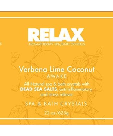 Verbena Lime Coconut Bath Salts (22oz) - Infused with Vitamins and Minerals for Luxurious Soaking Experience - Buy Online on GoSupps.com