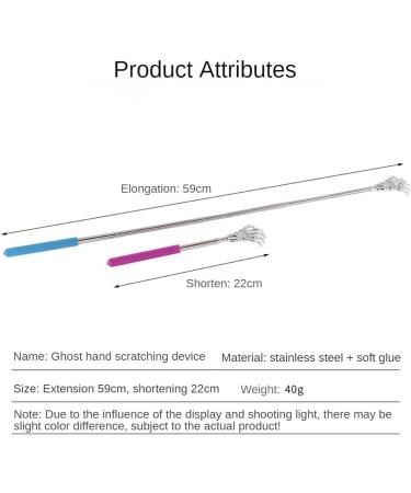 DCNIYT Stainless Steel Telescopic Back Scratcher - Portable Green Self-Massage Tool for Itching Relief - Buy Online on GoSupps.com