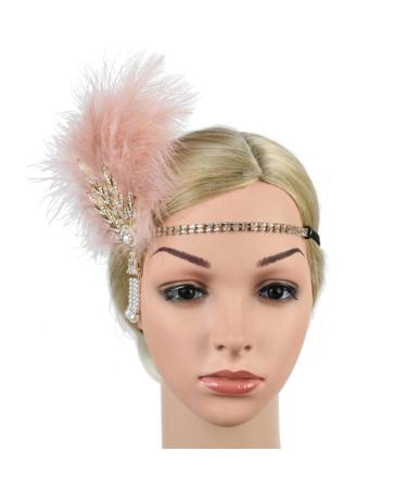 Buy SharPepublic Women's 1920s Pink Headband - Strass Pearls Hairband for Costume & Cocktail Accessories - International Shipping Available - Buy Online on GoSupps.com