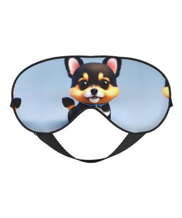 Card Love Fancy Puppy Eye mask Soft Elastic and Adjustable Nighttime Comfort Sleeping mask Suitable for Both Men and Women