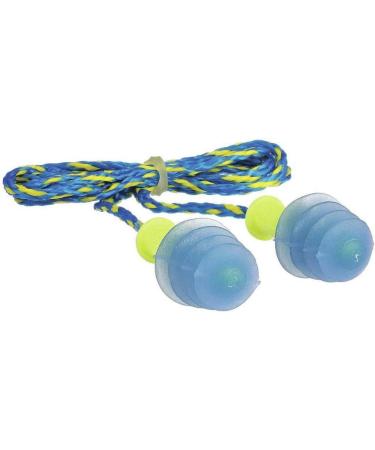 Leight Multiple Use Fusion Corded Earplugs - 4-Flange Blue & Yellow | 100 Pairs | Best Thermal Plastic Urethane Ear Protection - Buy Online on GoSupps.com