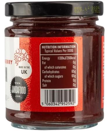 Janda Strawberry Jam (227g) | Traditional Strawberry Jam | Great on Toast for Breakfast | No artificial colours or flavours | Made in the UK - Buy Online on GoSupps.com