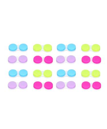 16 pieces of contact lens container colorful large container container for left and right eyes contact lens containers for outdoor activities travel