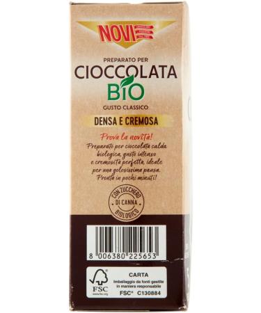 Novi BIo Classic Hot Chocolate Set of 12 Boxes of 5 x 25 g Chocolate + Pulp Italian Gourmet 400 g - Buy Online on GoSupps.com