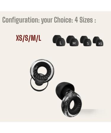 Buy High-Quality Black Earplugs for Sleeping & Noise Reduction | SNR 21dB | Travel & Concentration | Reusable Silicone | XS S M L Sizes - Buy Online on GoSupps.com