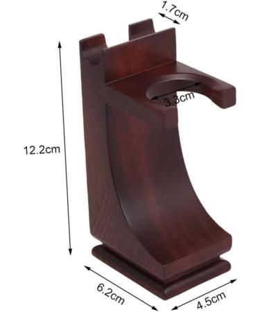 Beavorty 2-St Brush Holder & Electric Razor Stand | Wooden Shaving Tool Storage for Men | Premium Beard Grooming Accessory - Buy Online on GoSupps.com