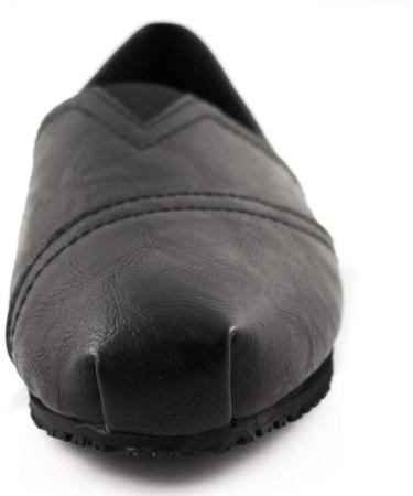 Laforst Women's Non-Slip Work Shoes - Jess PU Slip-On Flats in Black (Size 9) - Buy Online on GoSupps.com