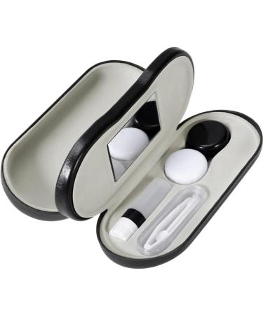 Exceart 2-in-1 Glasses Case with Mirror - Dual Holder for Glasses & Contact Lenses - Travel-friendly & Compact Glasses Box - Buy Online on GoSupps.com