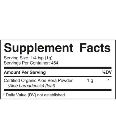 Vitamatic USDA Organic Aloe Vera Powder - 1lb (16oz) - Buy Online on GoSupps.com