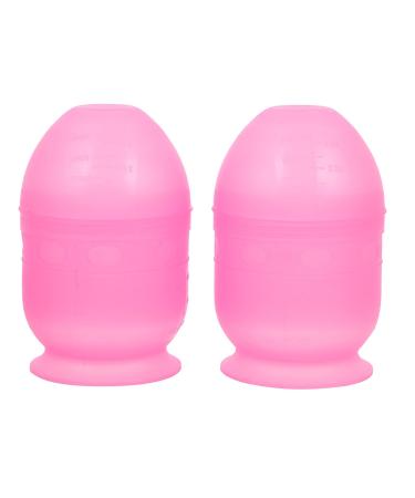 Angoily Lot de 2 Bols M langeurs pour Teinture Capillaire Graduation Gobelets Doseurs en Plastique Rose Petit Format Fond Plat Accessoires Coiffure pour Salon et Usage Personnel