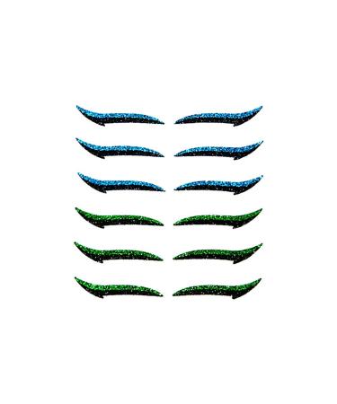 6 pairs eyelin sticker makeup double eyelid tape make-up eyelin eyes shadow sticker sticker reusable eye line stripe sticker eyeliner sticker eye make-up tools blue-green