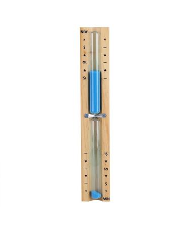 Lukasz 15 Minute Timer Sauna Hourglass Wall Rotating Sand Timer Countdown Clock 15 Minute(Blue)