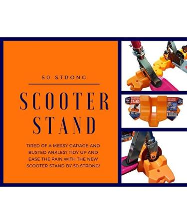 50 Strong Scooter Stand - Interlocking Offset Base - Fits Most Scooters - Stable & Secure - Orange - Buy Online on GoSupps.com