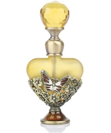 DNCG Perfume Refillable Bottle Portable Perfume Atomiser Vintage Butterfly Flower Style Heart Shape Crystal Perfume Holder Container Scent Bottle