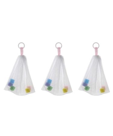 3pcs Bubble Foam Mesh Bag Net Body Care Facial Skin Care Tool with Hanging Ring