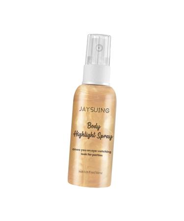 Body Glitter Spray Highlighter for Hair and Body 30ml Travel Size for Stage Makeup Festival Rave Clubs Home Party Nightclub gold
