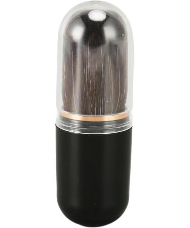 Retractable Makeup Brushes Portable Dense Bristle Small Compact Loose Powder Brush with Cover for Travel (Black) - Buy Online on GoSupps.com