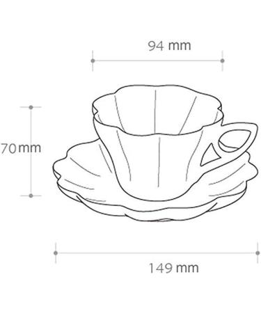 Ceramic Coffee Cup and Saucer Set Lead-Free Non-Toxic Wear-Resistant Home Kitchen Office (Color : A) B - Buy Online on GoSupps.com