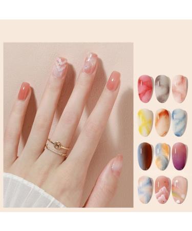 12ML Watercolor Paint Nail Art Blooming Liquid Gel Blossom Gradient Effect Polish Soak Off UV Nail Art Gel Painting Gel Makeup - (Color: 01) - Buy Online on GoSupps.com