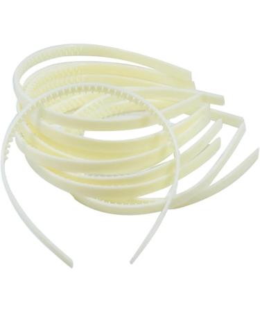 10mm Thin Plastic Hair Ties - Single-Colored Narrow Hair Bands | Tinkering Hair Accessories - White - Buy Online on GoSupps.com
