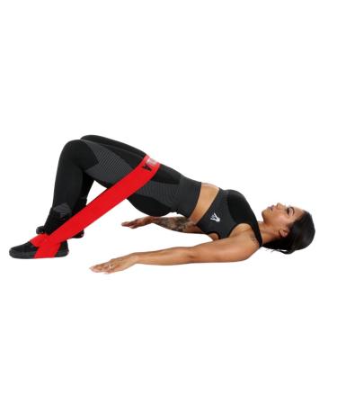 The X Bands Glutezilla Bands - Fabric Resistance Bands for Women & Men - Booty Bands - Extra Strength Hip Thrust Bands - Glute Bands - Exercise Resistance Bands for Home or Gym Workout Red 50 LB