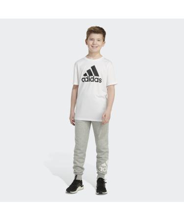 adidas Youth 3 Stripe Fleece Jogger in Medium Grey Heather - Large Size - Buy Online on GoSupps.com