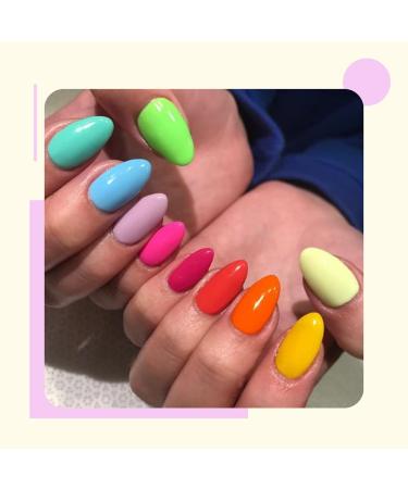 Clou Beaute 8ml Rainbow Neon Gel Nail Polish Set - Pack of 6 Colors in Gift Box | UV/LED Soak Off Nail Gel Varnish in Orange, Red, Blue, Purple, Green - S018 CB-S018 - Buy Online on GoSupps.com