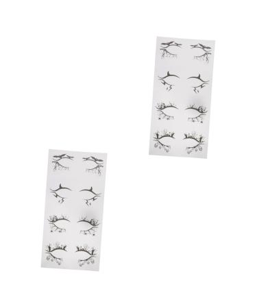 DRESSOOS 8 Pairs Halloween Eyeliner Stickers Stickers Eye Makeup Sticker Winged Eyeliner Black Pvc