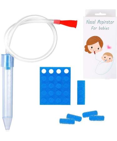Baby Nasal Aspirator with 24 Filters,Mouth Suction Nasal Congestion Relief for Toddlers,Fast and Safe,Baby Shower Gift and Registry Essential