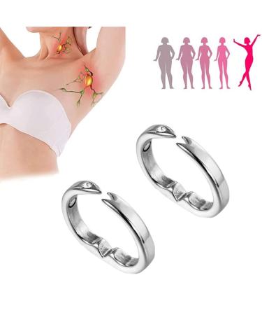 Bagima lymphatic drainage magnet ring 2-part anti-snoring lymphatic ducation ring anti-swelling finger rings adjustable weight loss slimming magnet ring for men and women