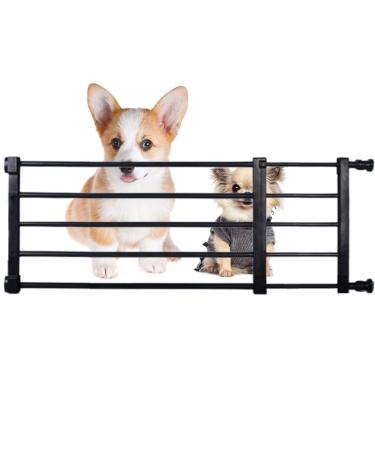 Short Dog Gate Expandable Dog Gate 22"-39.37" to Step Over,Pressure Mount Small Pet Gate,Low Pet Gate-Adjustable,Puppy Gate Indoor for Doorway,Stairs (S(9.45''H),Black) S(9.45''H) Black