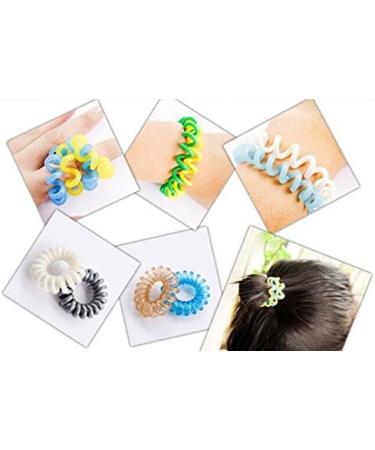 Leisial 100 Pcs Transparent Rubber Bands - Elastic Telephone Cable Hair Bands - Buy Online on GoSupps.com