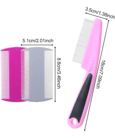 3 Pcs Dog Flea Comb Double-Sided Flea Comb Remove Float Hair Tear Marks Tick Removal Tool Double-Sided Flea Comb for Cat Dog - Buy Online on GoSupps.com