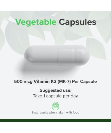 RP Vitamin K2 MK7 500 g Capsules - 60 Vegan Capsules | Bioactive GMO-Free Gluten-Free Allergen-Free | Made in ISO-Licensed Facilities - Buy Online on GoSupps.com